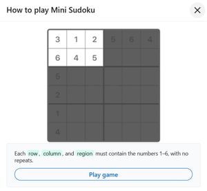 Mini Sudoku screenshot 1